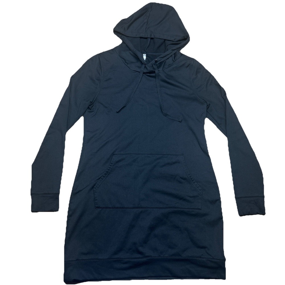 Fabletics Dress Women's Medium Black Sweatshirt Hooded Long Sleeve Pullover